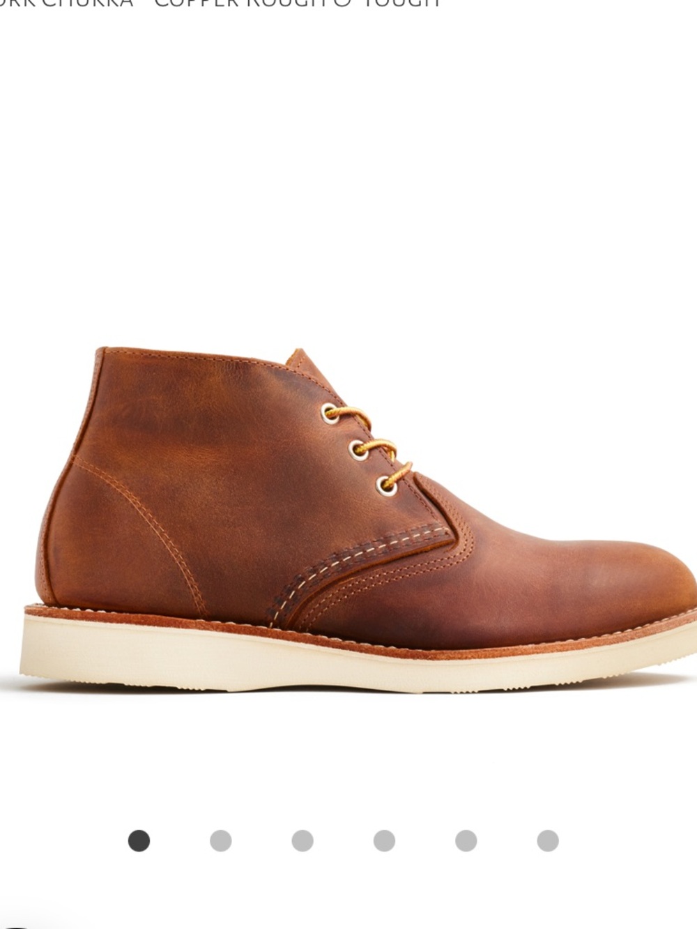 RED WING SHOES 3137 WORK
CHUKKA - COPPER ROUGH & TOUGH